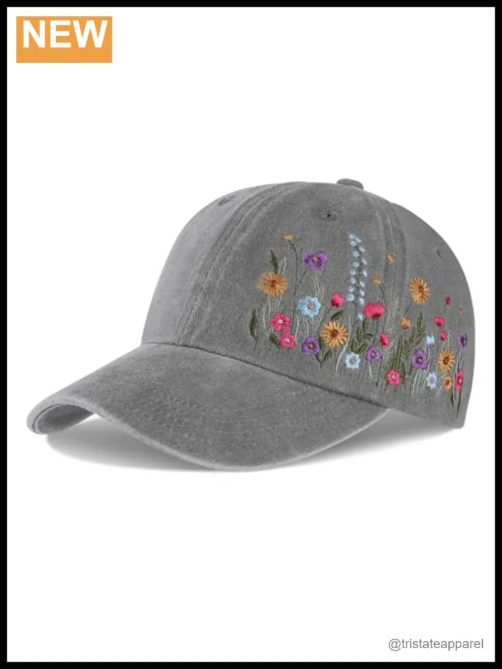 Embroidered Baseball Cap for Women Men, Adjustable, Breathable, Polyester